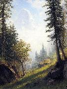 Albert Bierstadt Among the Bernese Alps oil painting